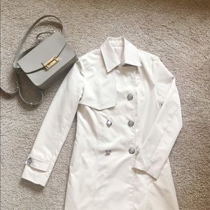 Beige trench coat